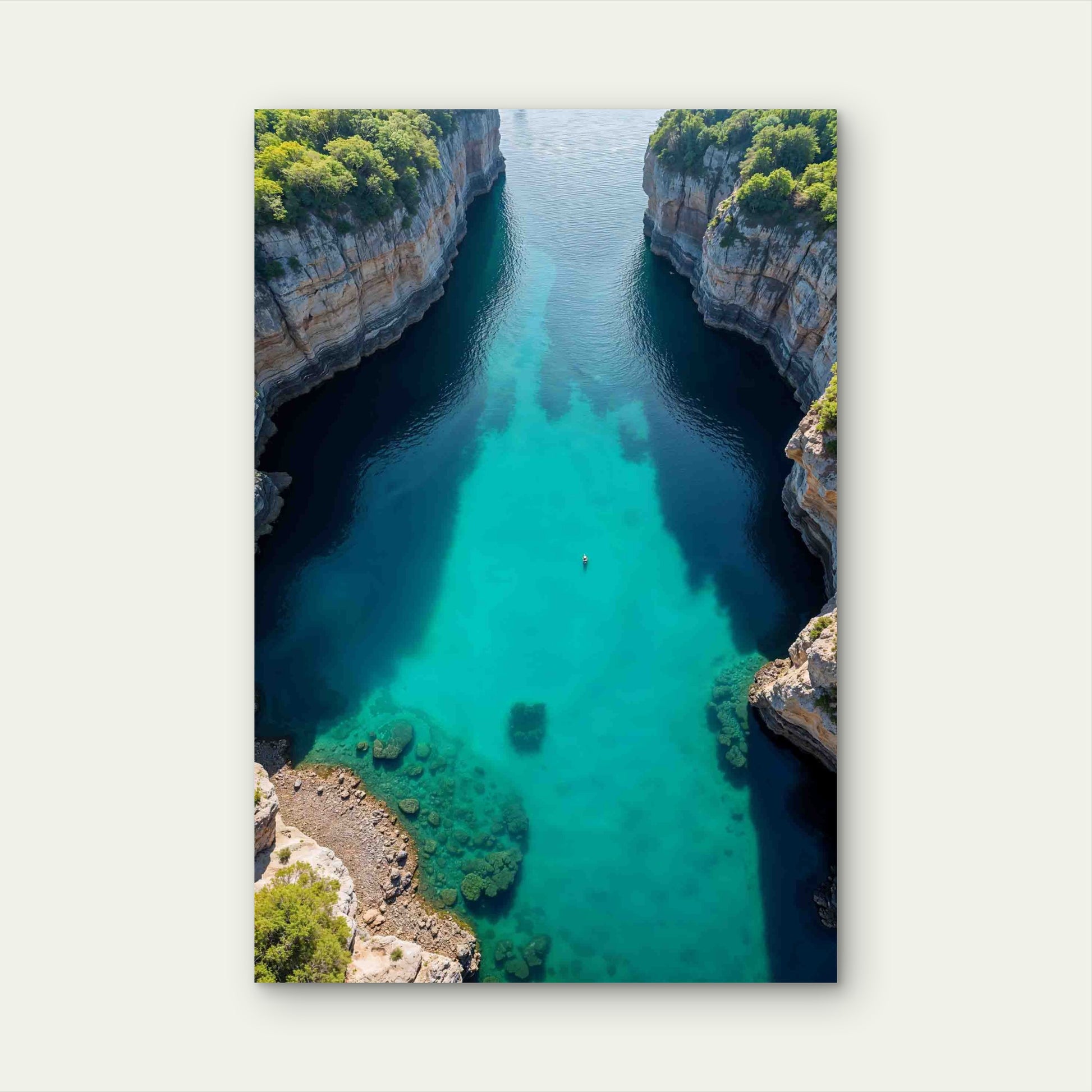 Beautiful Nature Aerial View 60x90cm Metal Print Ready to Hang