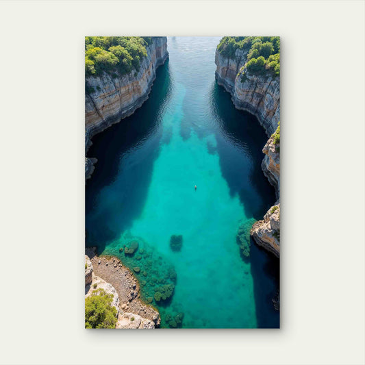 Beautiful Nature Aerial View 40x60cm Metal Print Ready to Hang