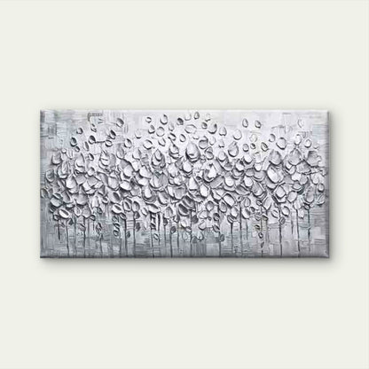Abstract Silvery Trees Wall Art Canvas Office Home Room Framed 120x60cm - Bella Home Decor