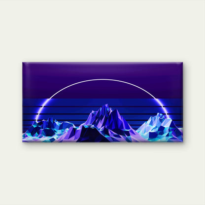 Low-Poly Mountain Landscape Wall Art Canvas Office Home Room Framed 120x60cm - Bella Home Decor