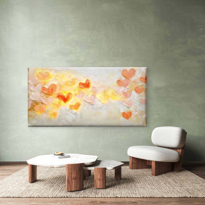Abstract Colorful Heart Wall Art Canvas Office Home Room Framed 120x60cm