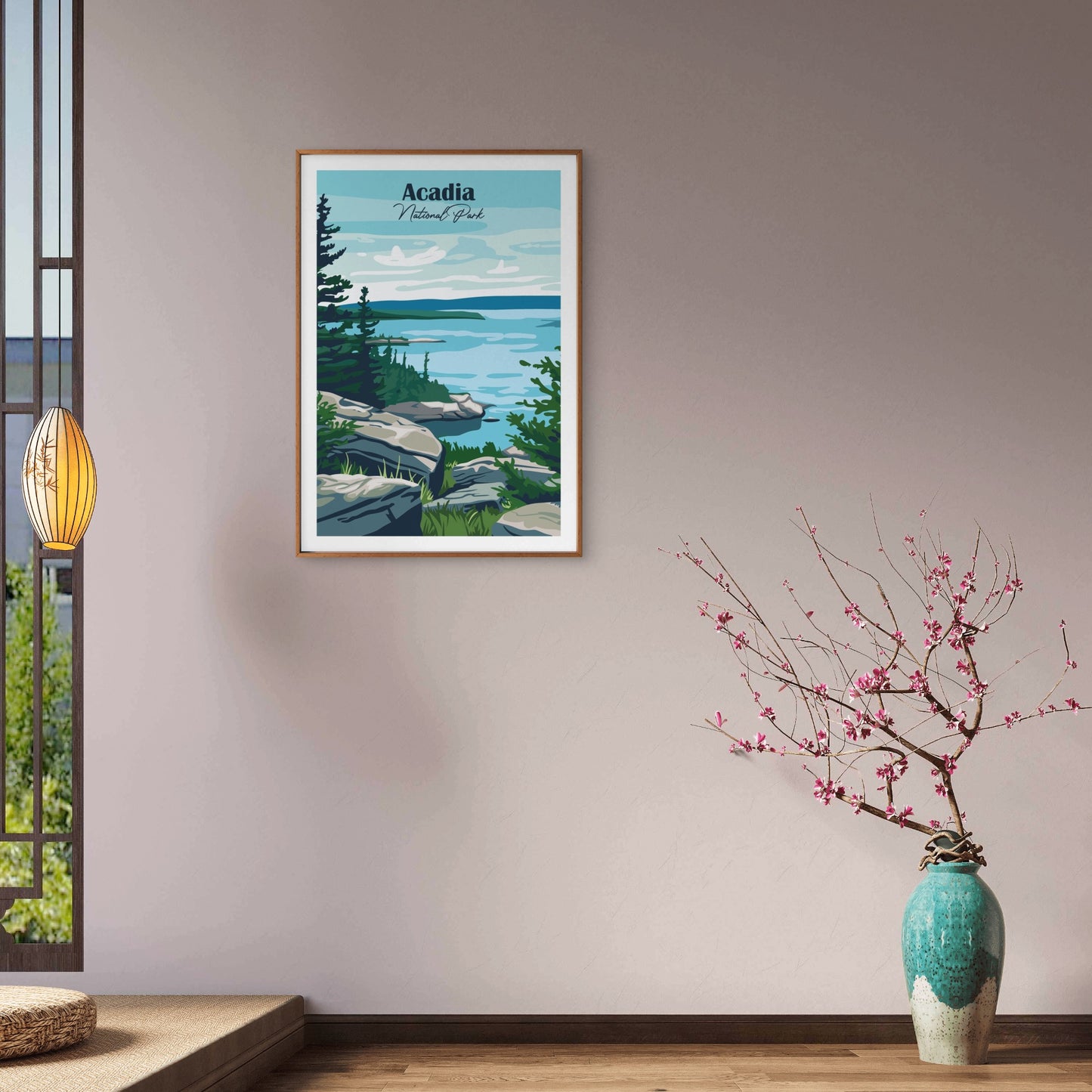 Acadia National Park Bar Harbor Maine USA Travel Poster Print Wall Art