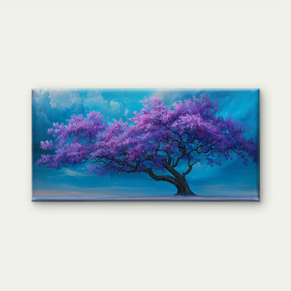 Purple Blossoms Paintings Wall Art Canvas Office Home Room Framed 120x60cm