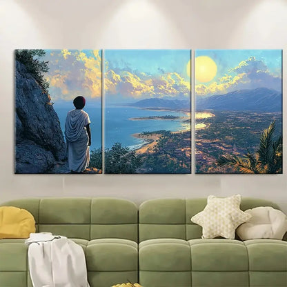3pcs Hook Mount Metal Print Ready to Hang Art