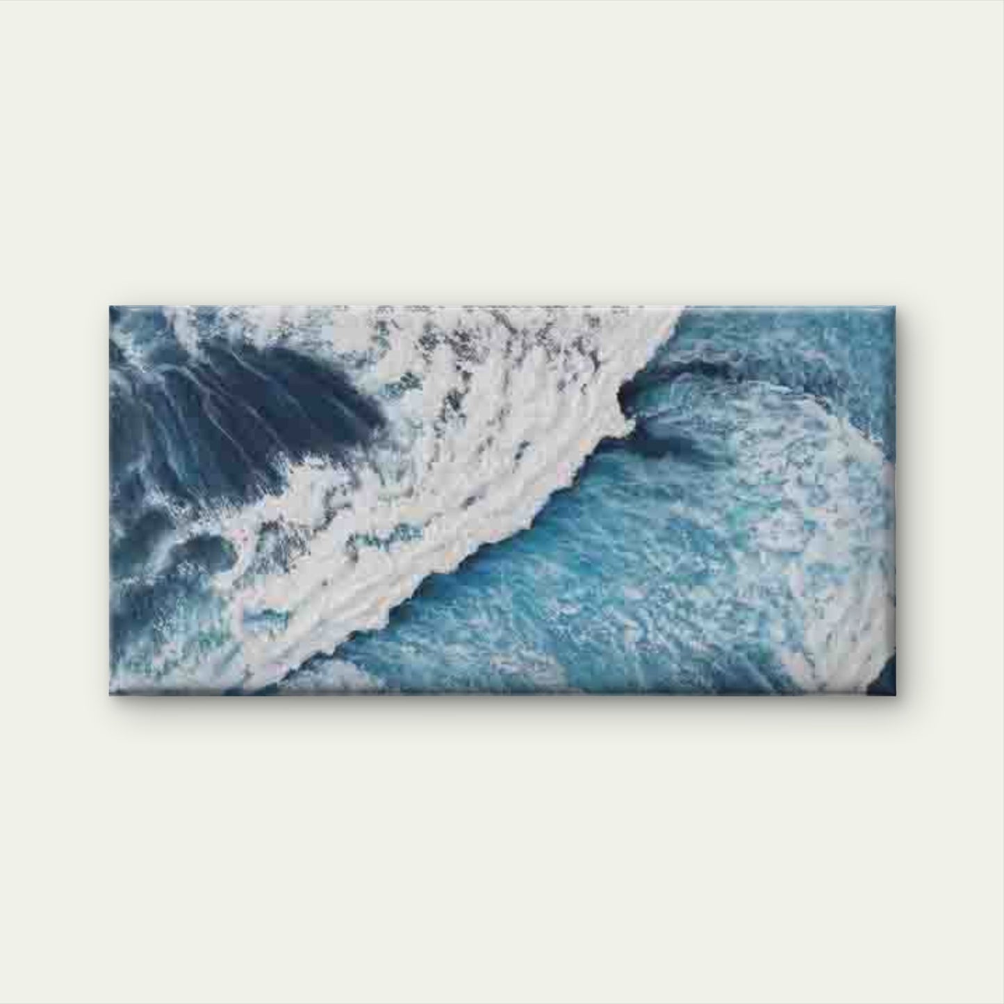 Ocean Waves And Sea Foam Wall Art Canvas Office Home Room Framed 120x60cm