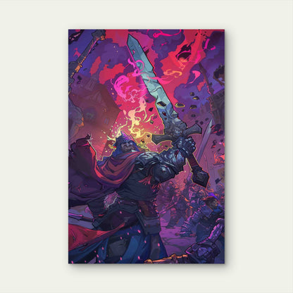 The Glowing Blade Metal Print Ready to Hang