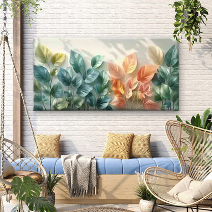 Abstract Colorful Leaf Art Wall Art Canvas Office Home Room Framed 120x60cm - Bella Home Decor