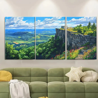 3pcs Ardennes France Scenic Forest Landscape Wall Art Set Canvas Framed 40x60cm - High Quality Print 100% Australian Made Wall Canvas Ready to Hang - Bella Home Decor