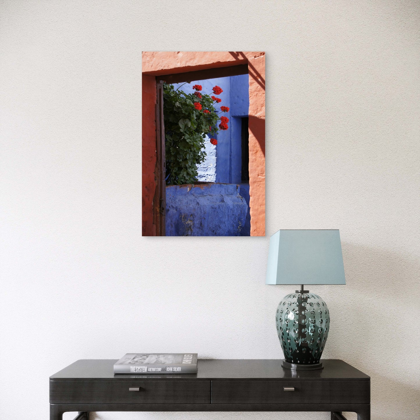 Vibrant Interior of Santa Catalina Monastery 60x90cm Metal Print Ready to Hang