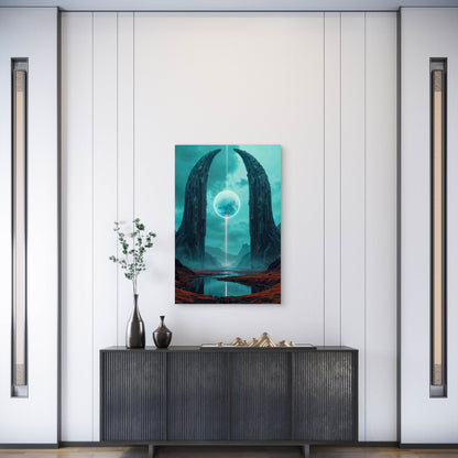 Sci-Fi Fantasy Landscape 60x90cm Metal Print Ready to Hang