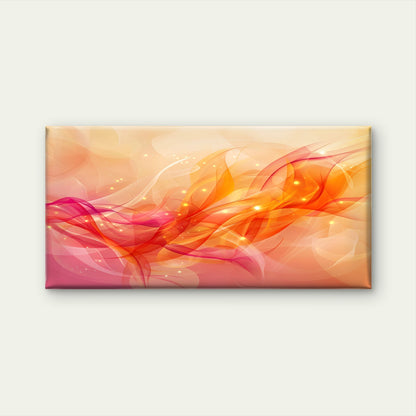 Abstract Orange Pink Glow Wall Art Canvas Office Home Room Framed 120x60cm
