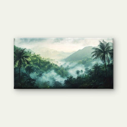 Tropical Rainforest Landscape Wall Art Canvas Office Home Room Framed 120x60cm - Bella Home Decor