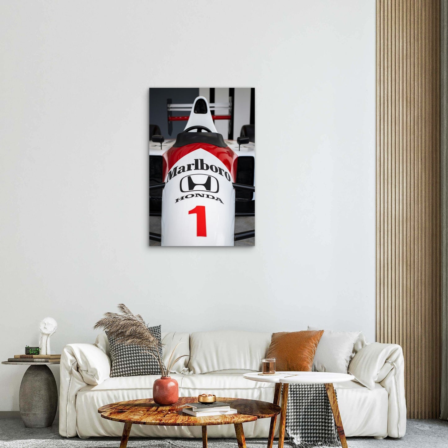 McLaren Honda MP4/4 Formula Racing Car 40x60cm Metal Print Ready to Hang