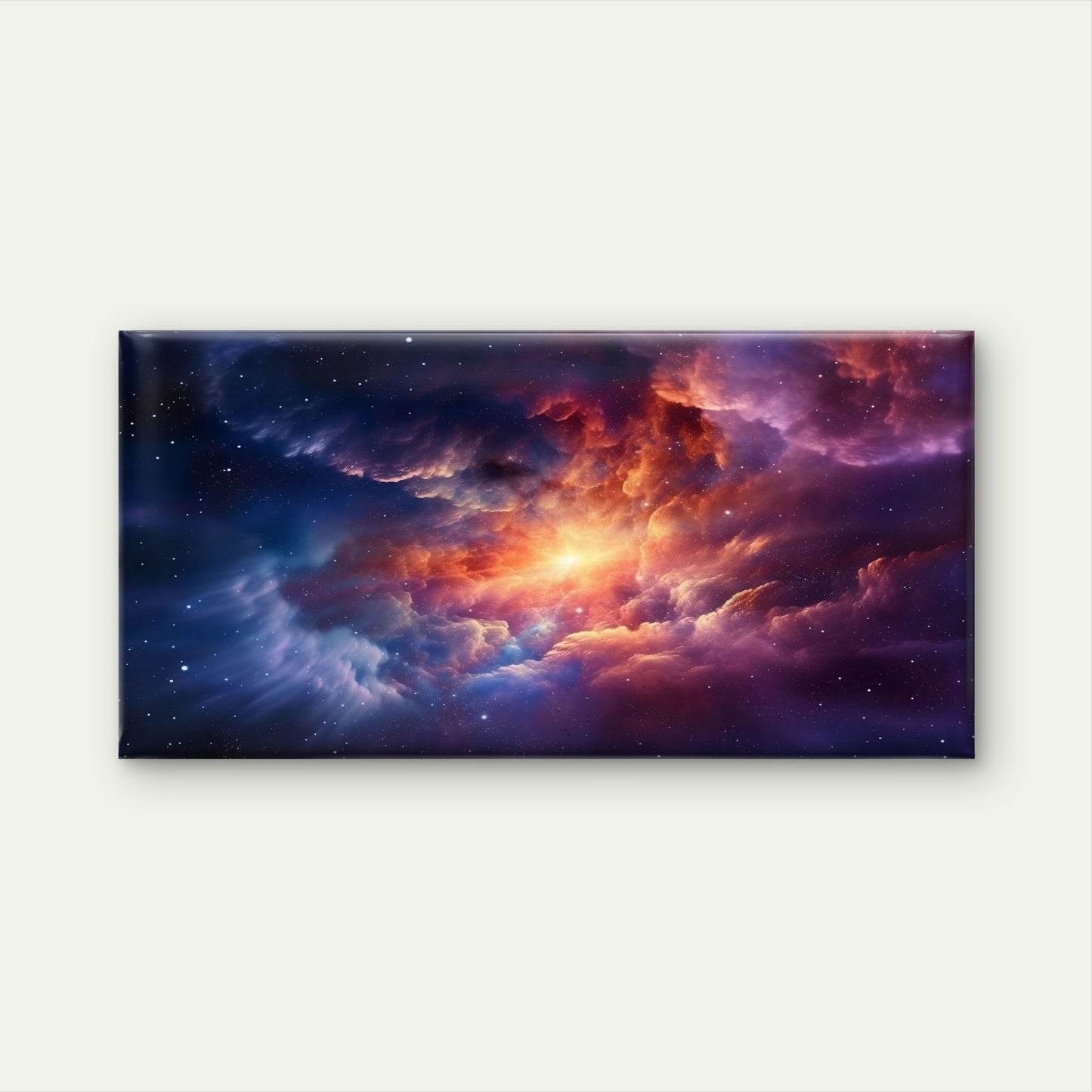 Cosmic Stellar Cloud Formation Wall Art Canvas Office Home Room Framed 120x60cm
