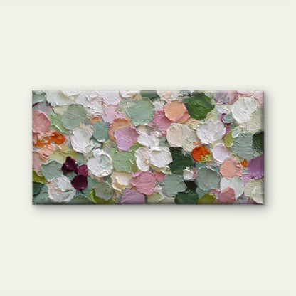 Soft Pastel Floral Abstract Wall Art Canvas Office Home Room Framed 120x60cm - Bella Home Decor