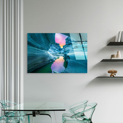 Stunning Stone Valley Stream Glass Printing Wall Art Australian Made Quality
