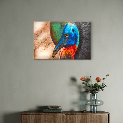 Cassowary Bird Portrait Wall Art Decor 100% Australian Made