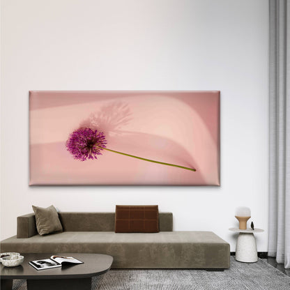 Single Allium Flower Wall Art Canvas Office Home Room Framed 120x60cm