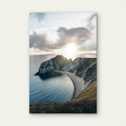 Serene Spring Time Durdle Door In Dorset England 60x90cm Metal Print Ready to Hang