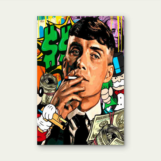 Gangster Boss Professional Graffiti 40x60cm Metal Print Ready to Hang