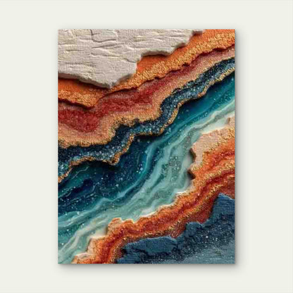 Abstract Marbling, Smoke Artwork Metal Print Ready to Hang