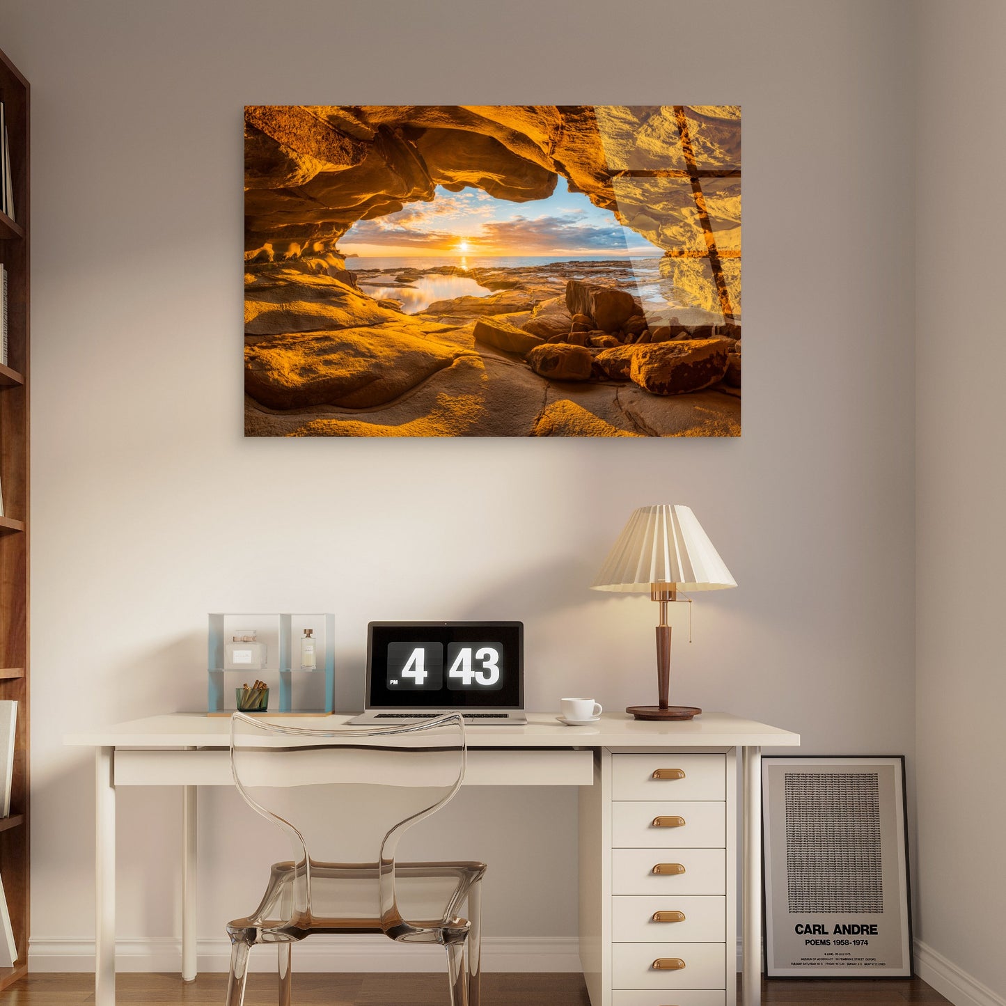 Grotto Ocean Wave Sunrise Coast View  Acrylic Glass Printing Wall Art Australian Made Quality