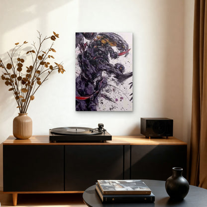 Abstract Dark Creature with Horns Metal Print Ready to Hang - Bella Home Decor
