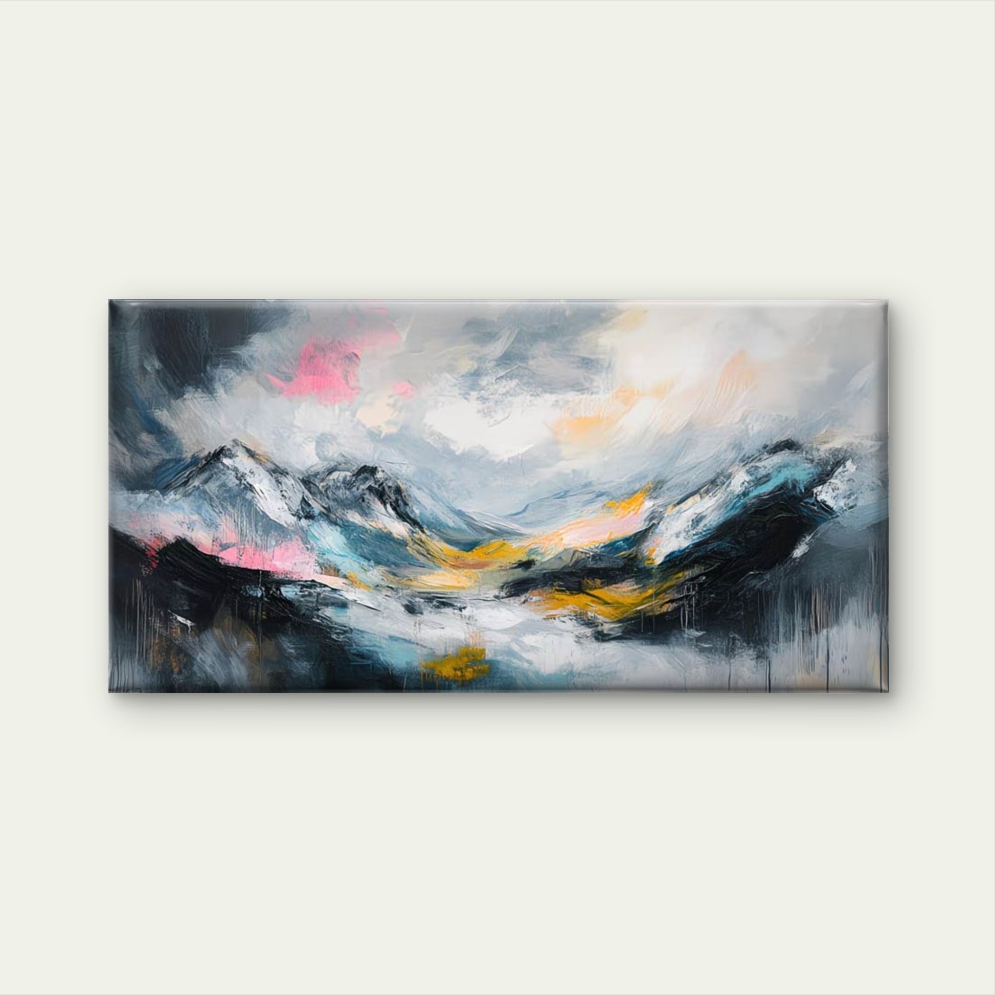 Bold Strokes High Altitudes Wall Art Canvas Office Home Room Framed 120x60cm - Bella Home Decor