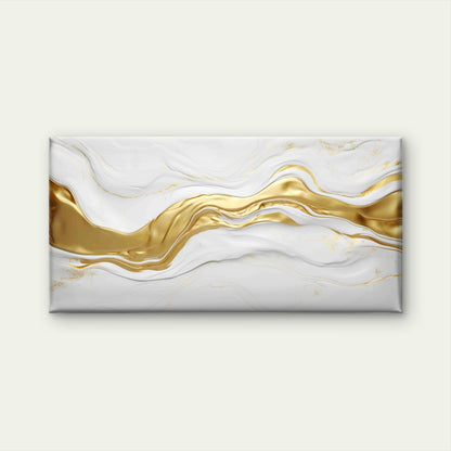 White Gold Marble Abstract Wall Art Canvas Office Home Room Framed 120x60cm