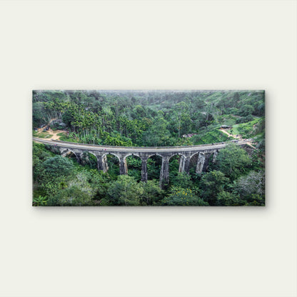 Sri Lanka Nine Arch Bridge Wall Art Canvas Office Home Room Framed 120x60cm