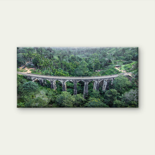 Sri Lanka Nine Arch Bridge Wall Art Canvas Office Home Room Framed 120x60cm