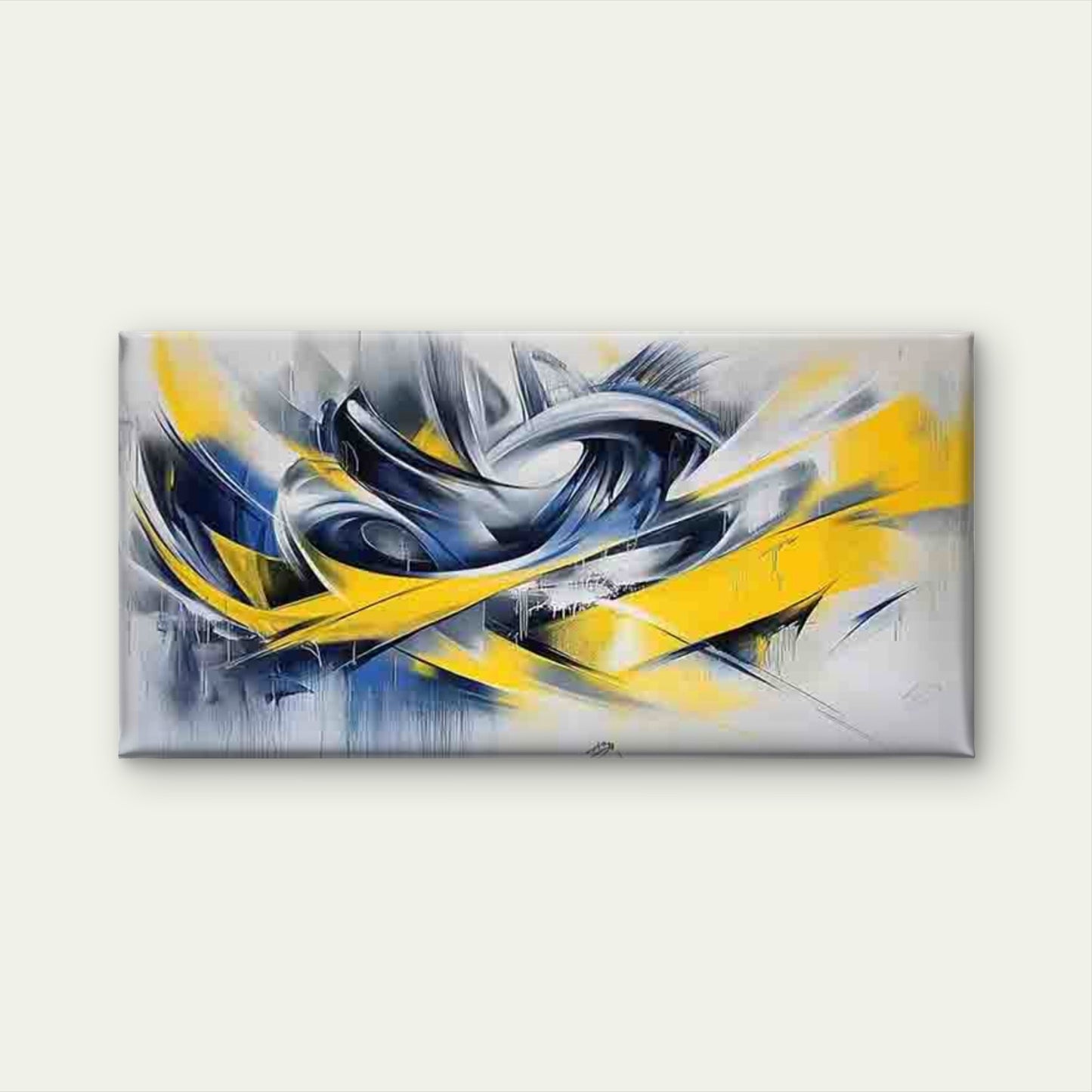 Dynamic Abstract Art Wall Art Canvas Office Home Room Framed 120x60cm - Bella Home Decor