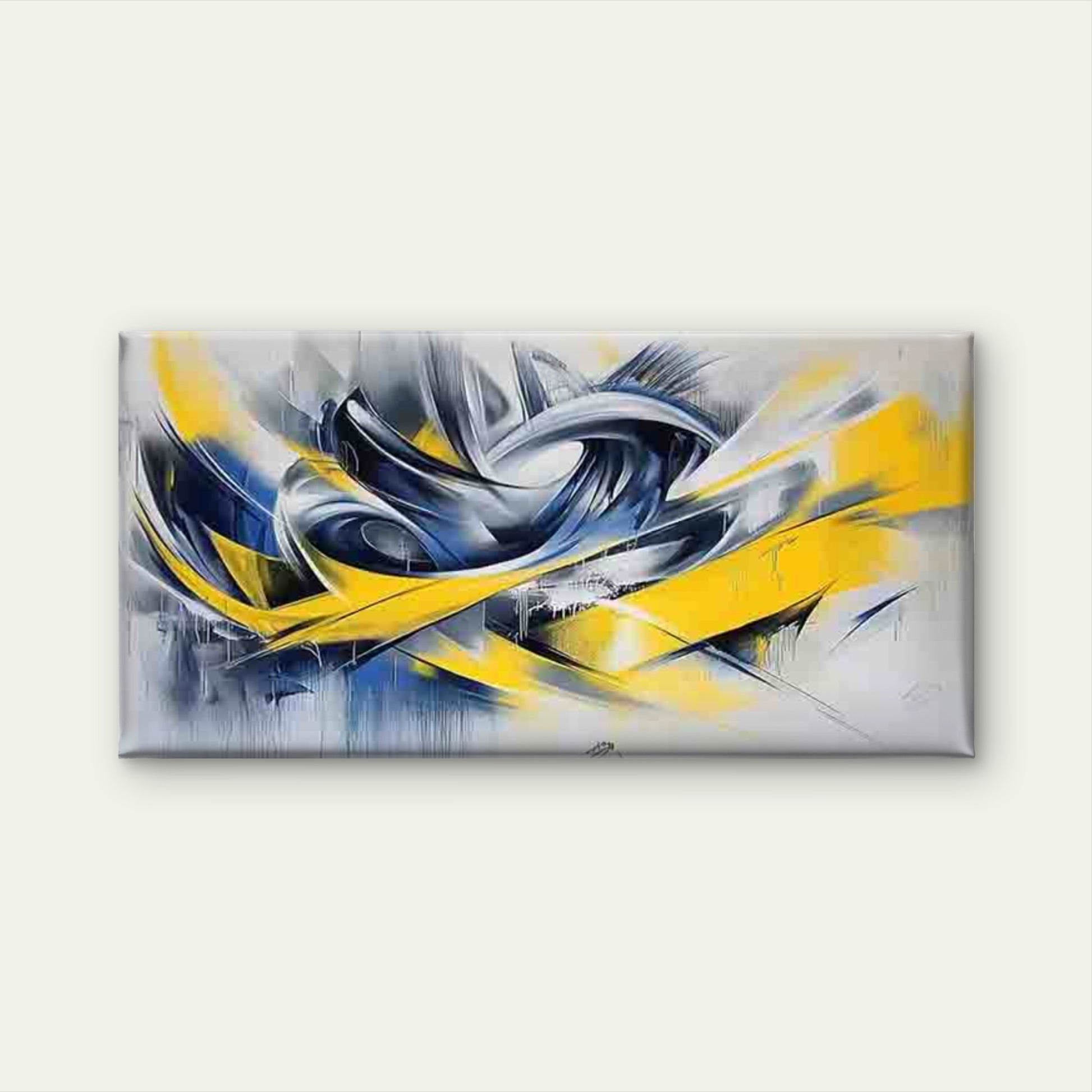 Dynamic Abstract Art Wall Art Canvas Office Home Room Framed 120x60cm - Bella Home Decor