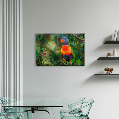 Vital Native Rainbow Lorikeet Pollinator Feeding Wild Bush Australia  Wall Art Decor 100% Australian Made