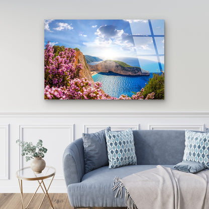 Navagio Beach Zakynthos Greece View Acrylic Glass Printing Wall Art Australian Made Quality