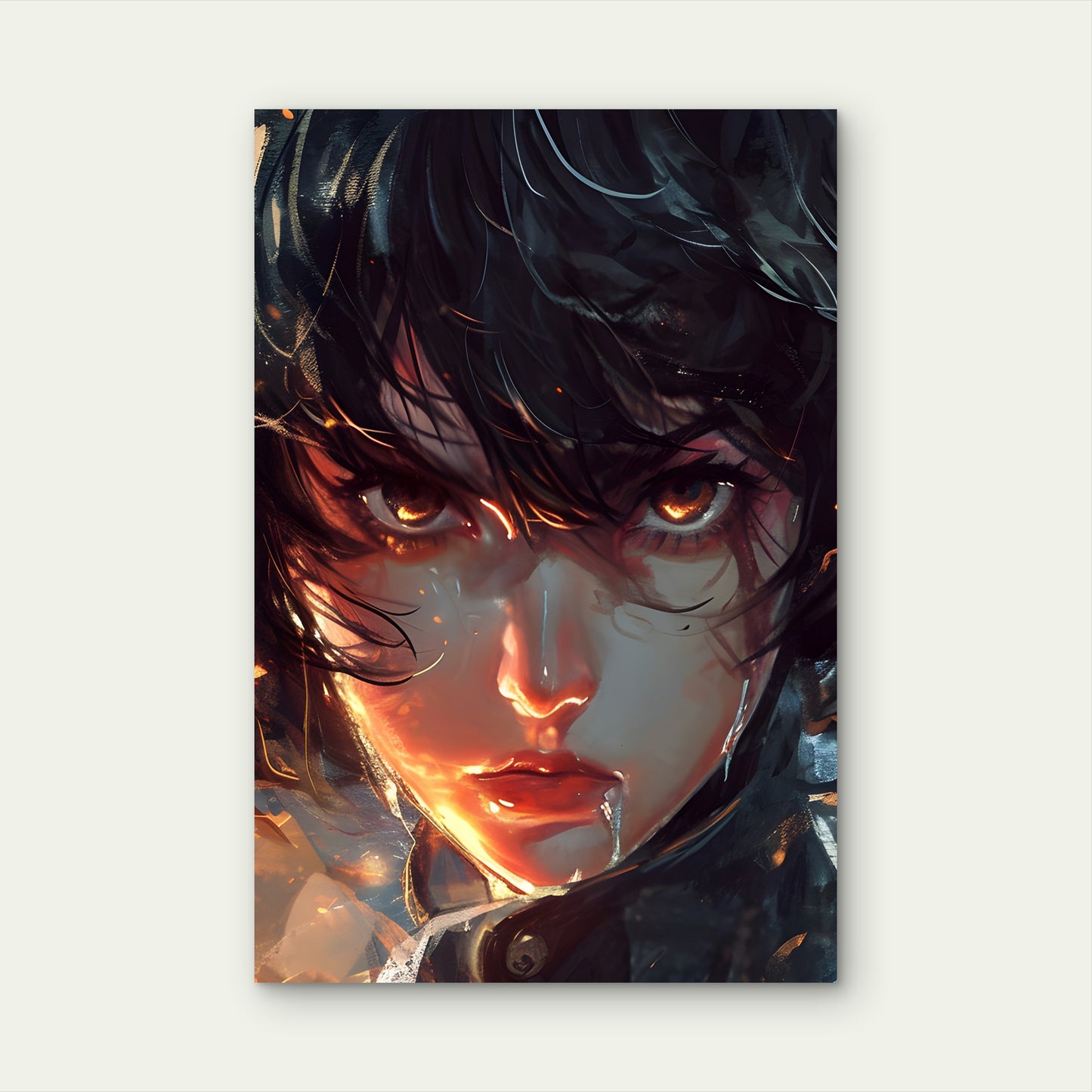 Anime Fantasy Heroine Illustration 40x60cm Metal Print Ready to Hang