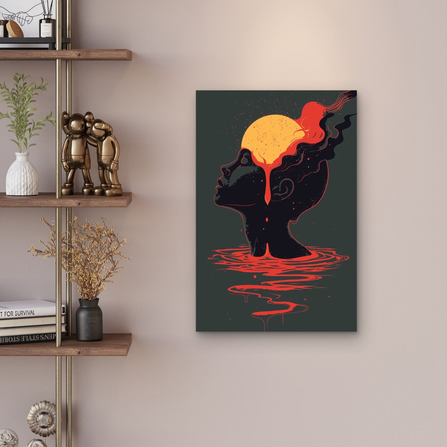 Melting Mind 60x90cm Metal Print Ready to Hang