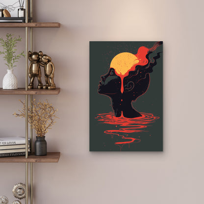 Melting Mind 60x90cm Metal Print Ready to Hang