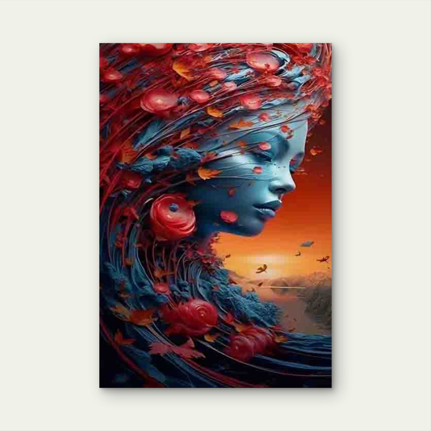 Enchanted Floral Profile 60x90cm Metal Print Ready to Hang