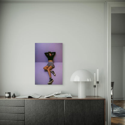 Casual Style in Purple Room 60x90cm Metal Print Ready to Hang - Bella Home Decor