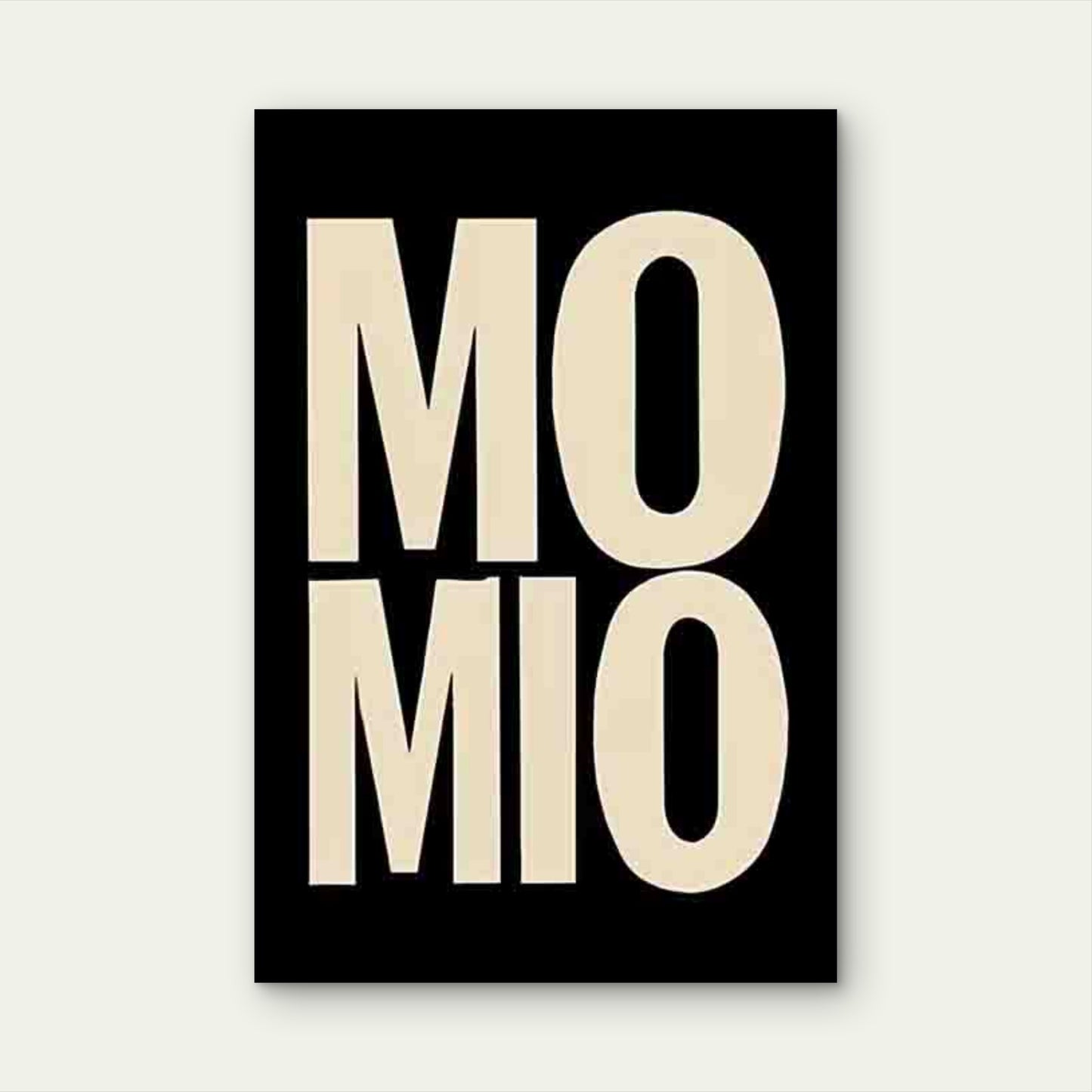 Minimalist Bold MO Lettering 60x90cm Metal Print Ready to Hang