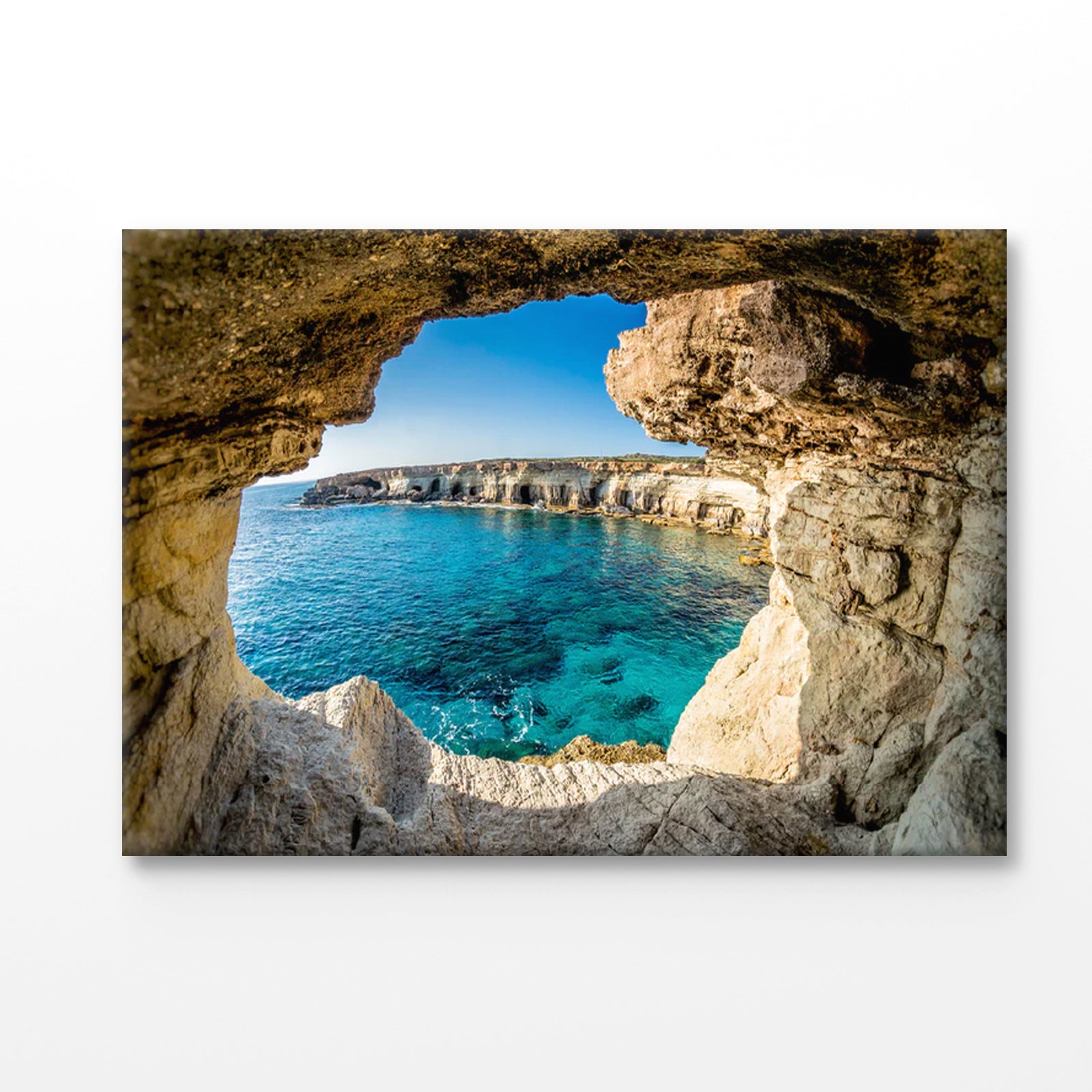 Bella Home Sea Caves near Ayia Napa Cyprus View Print Canvas Ready to hang
