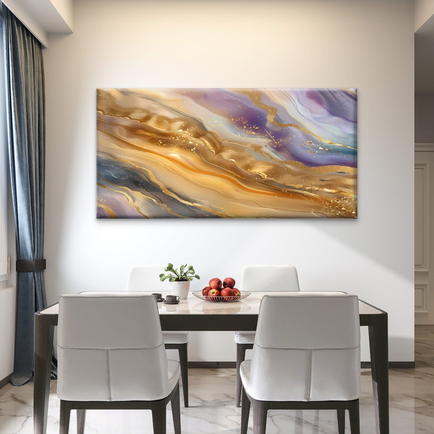 Lucid Serpentine Swirl Wall Art Canvas Office Home Room Framed 120x60cm
