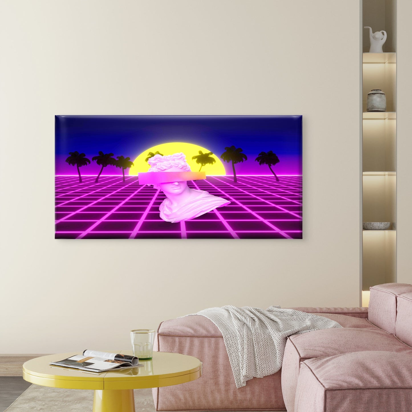 Aesthetic Cyberpunk Classical Wall Art Canvas Office Home Room Framed 120x60cm - Bella Home Decor