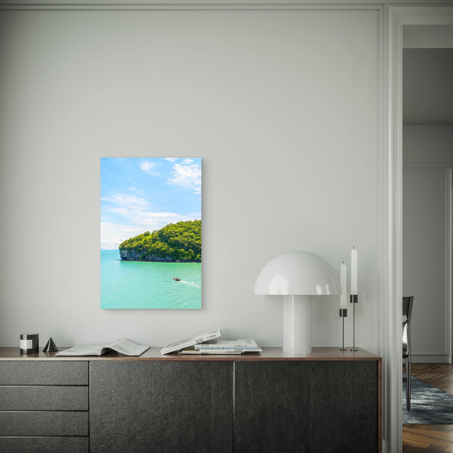 Beach Seascape Tropical 60x90cm Metal Print Ready to Hang