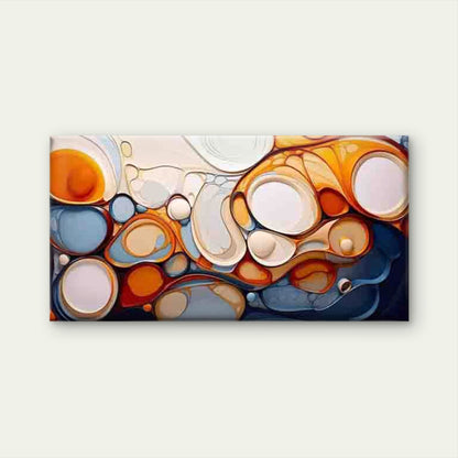 Abstract Fluid Shapes Wall Art Canvas Office Home Room Framed 120x60cm - Bella Home Decor