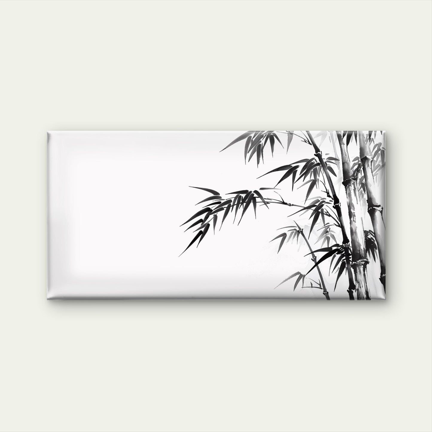 Black Ink Bamboo Stalks Art Wall Art Canvas Office Home Room Framed 120x60cm