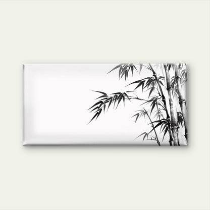 Black Ink Bamboo Stalks Art Wall Art Canvas Office Home Room Framed 120x60cm