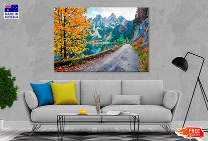 Autumn Scene Of Vorderer Lake Print 100% Australian Made