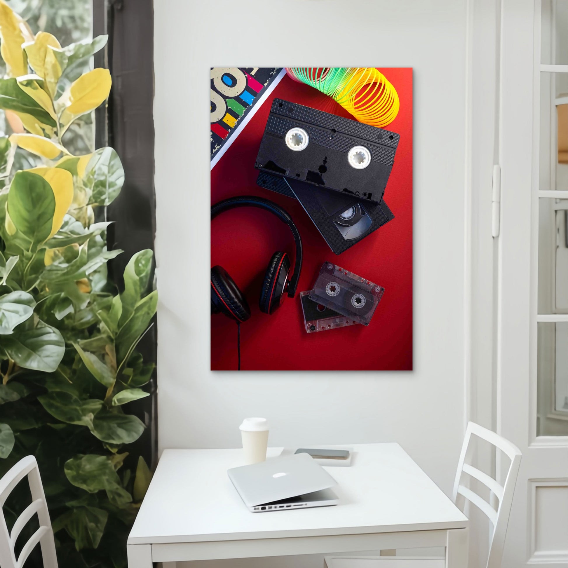 Vintage Media And Retro Toys 60x90cm Metal Print Ready to Hang - Bella Home Decor